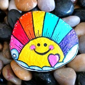 Oh Happy Day Hand Painted Rock
